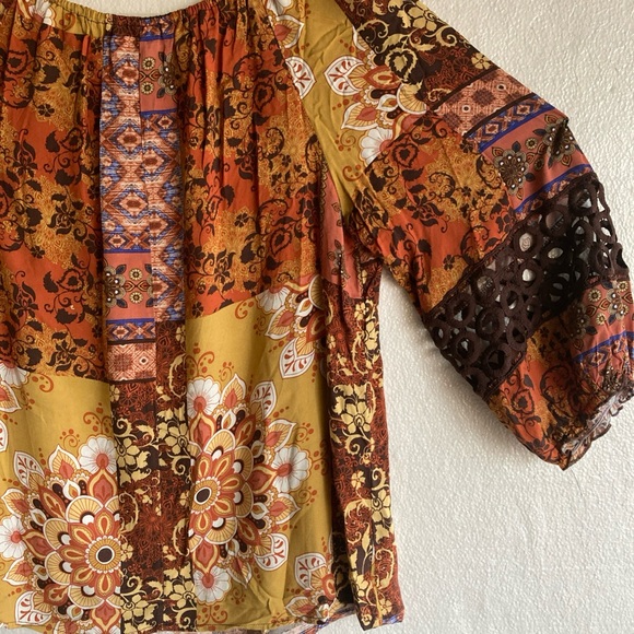 Cato Multicolor Bohemian Blouse - Picture 6 of 7